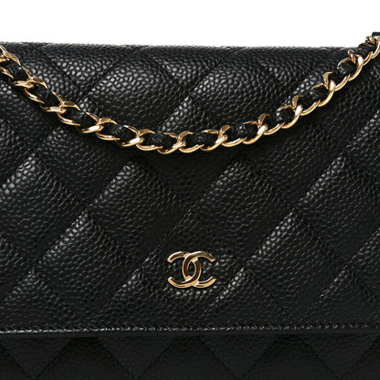 Chanel Caviar Quilted Wallet on Chain WOC Black 8 of 11