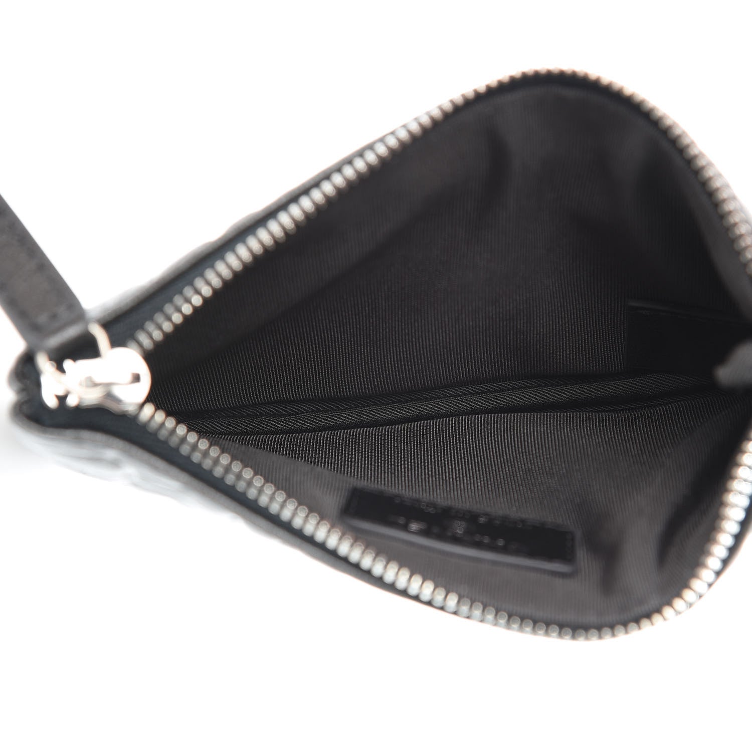 Chanel Goatskin Camellia Embossed Cosmetic Pouch Anthracite 5 of 8
