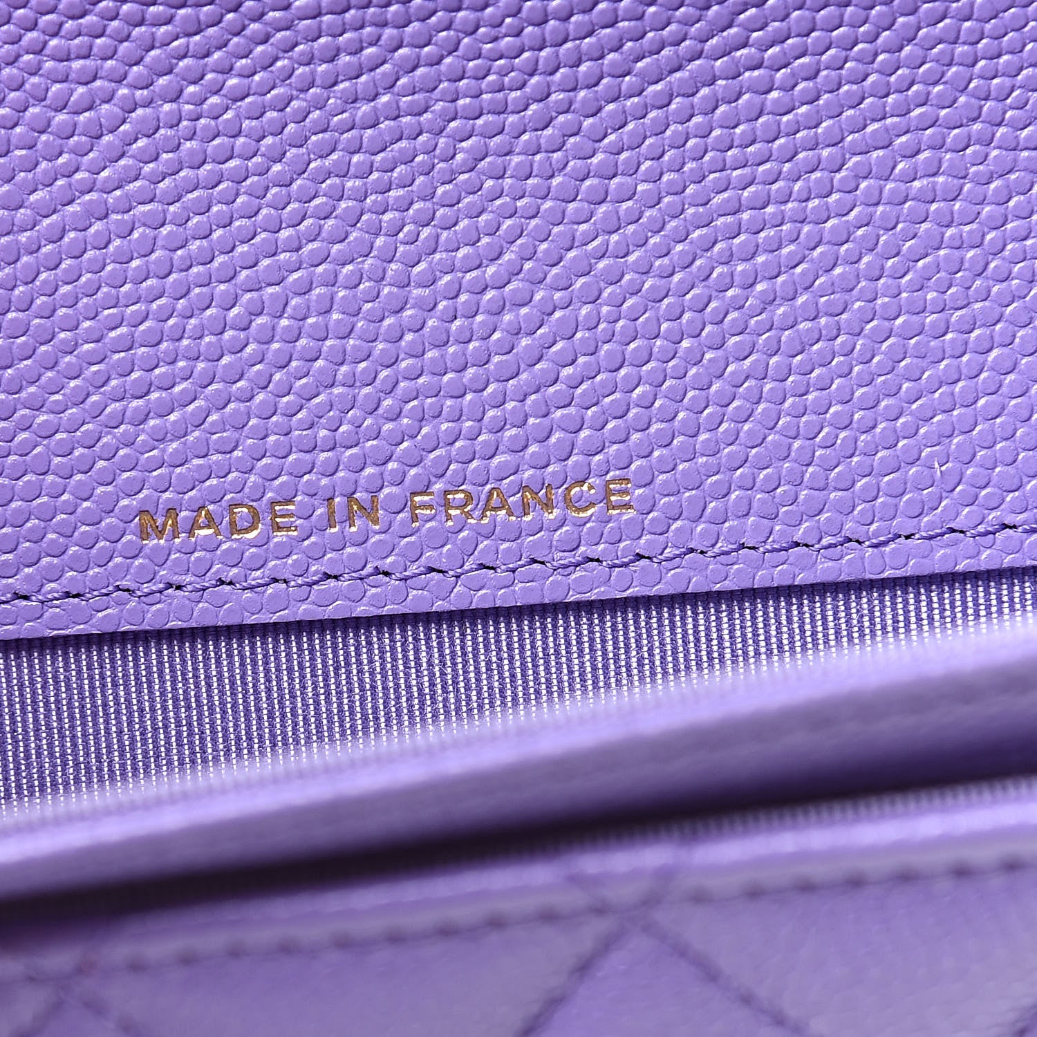 Chanel Caviar Quilted Flap Card Holder Wallet Purple 7 of 9