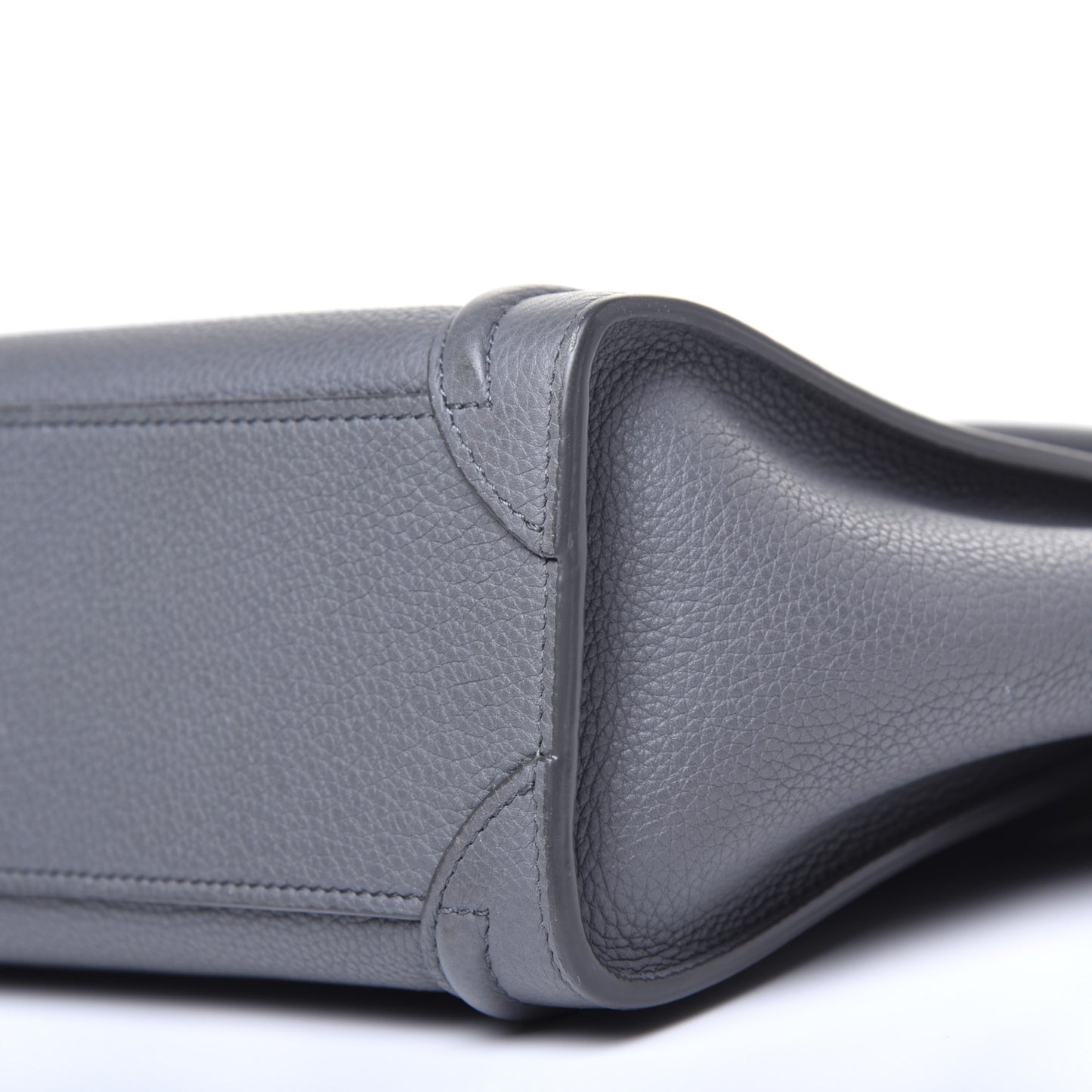Drummed Calfskin Nano Luggage Kohl