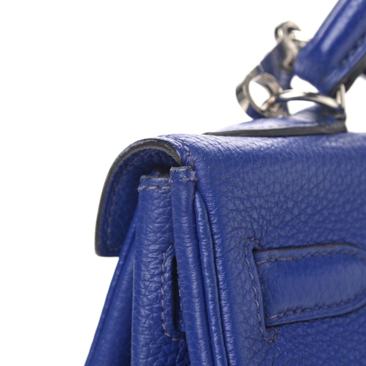 Hermes Togo Kelly Retourne 32 Bleu Electrique 12 of 15