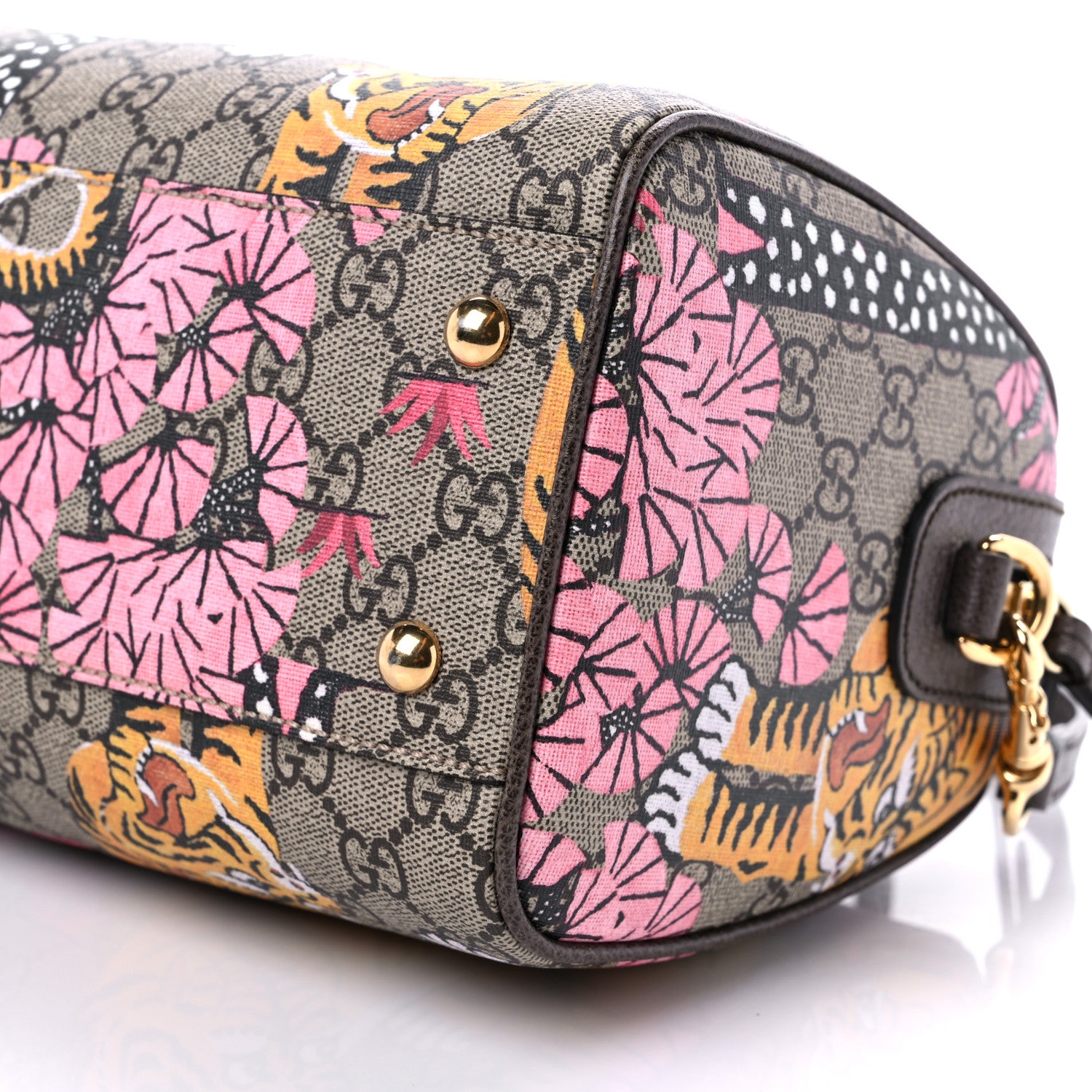 Gucci GG Supreme Monogram Bengal Small Boston Beige Pink 9 of 9