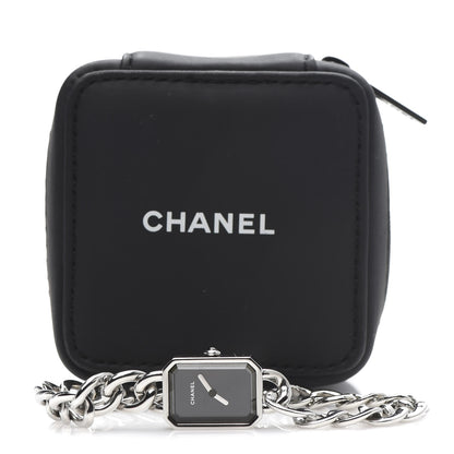 Chanel Stainless Steel 20mm Chain Premiere Quartz Watch Black L 8 of 8