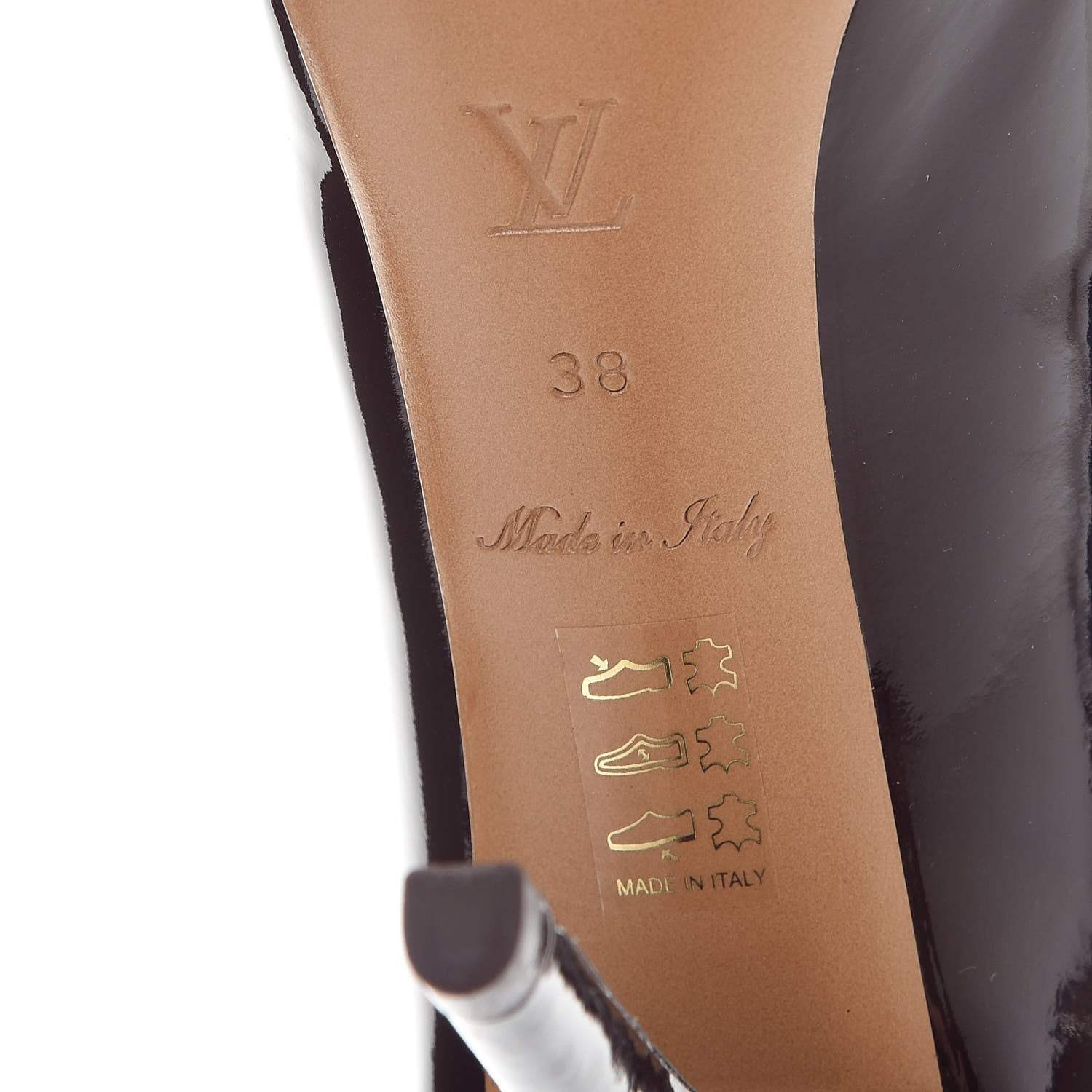 Louis Vuitton Patent Calfskin Oh Really Peep Toe Pumps 38 Amarante 7 of 10