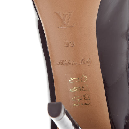 Louis Vuitton Patent Calfskin Oh Really Peep Toe Pumps 38 Amarante 7 of 10