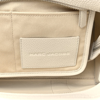 Marc Jacobs Grained Calfskin Medium The Tote Bag Cotton Silver 6 of 9