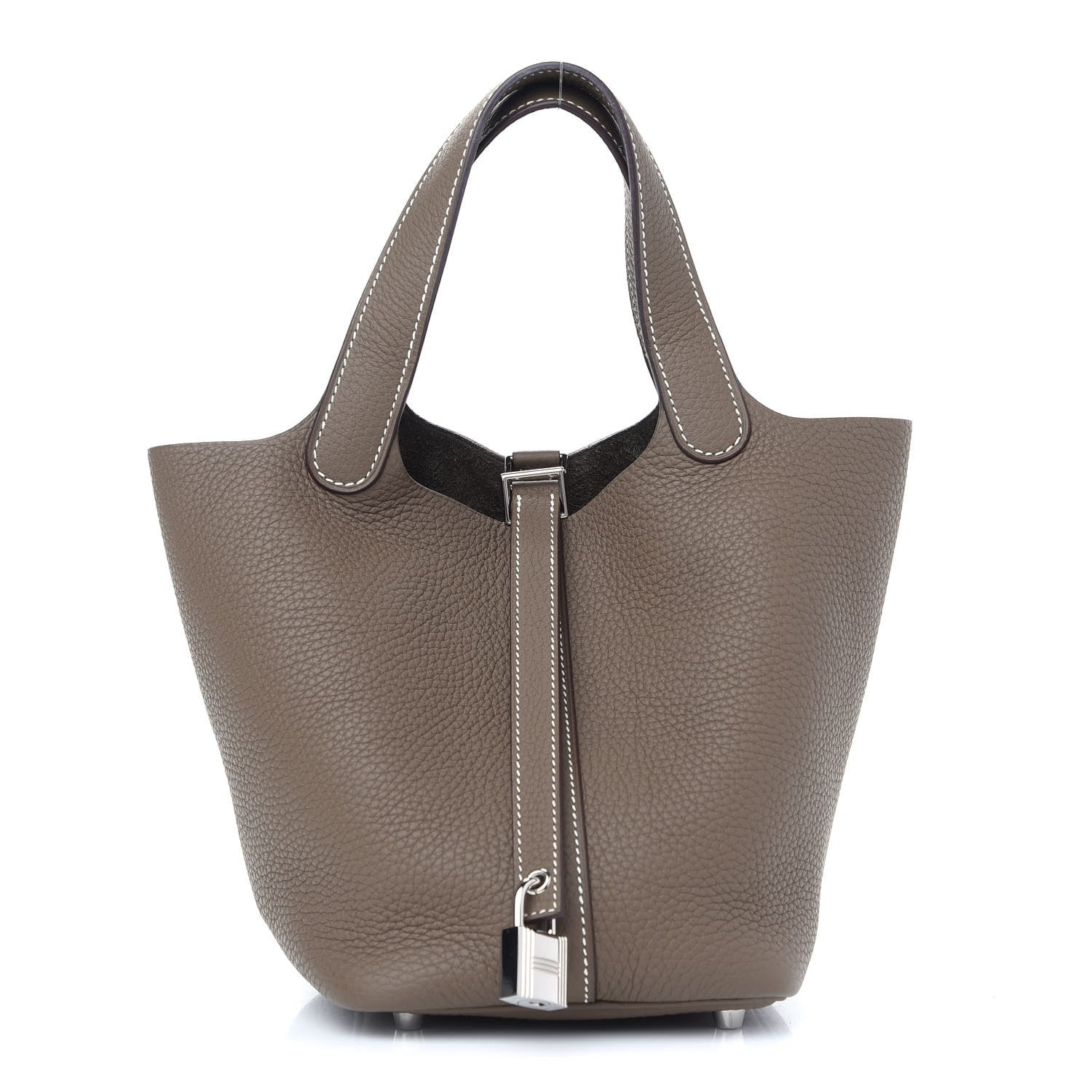 Hermes Taurillon Clemence Picotin Lock 18 PM Etoupe 1 of 10
