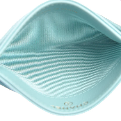 Chanel Caviar Quilted Card Holder Light Blue 7 of 11