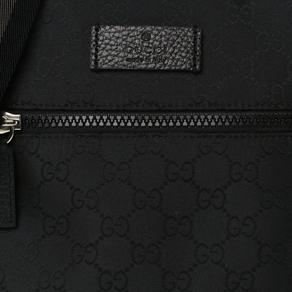Gucci Nylon Monogram Mini Flat Messenger Bag Black 7 of 9