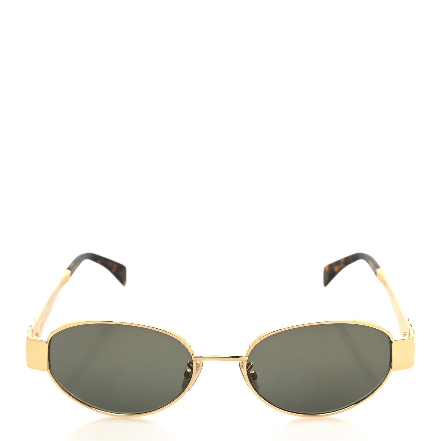 Celine Metal Triomphe 01 Sunglasses CL40235U Gold Green 2 of 7