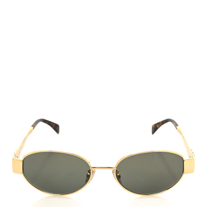 Celine Metal Triomphe 01 Sunglasses CL40235U Gold Green 2 of 7