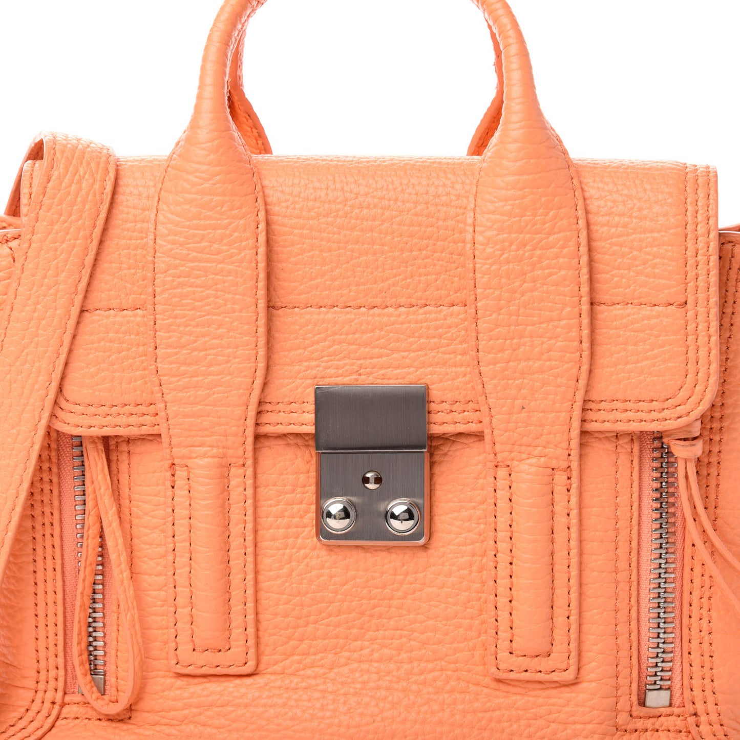 3.1 Textured Calfskin Mini Pashli Satchel Melon