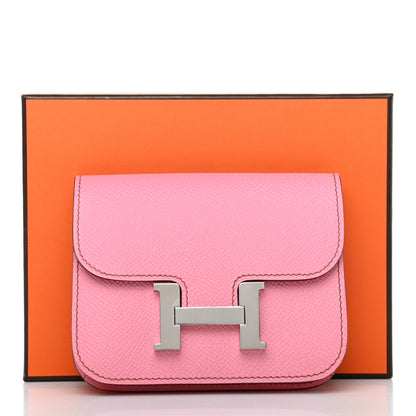 Hermes Epsom Constance Slim Wallet 5P Pink 8 of 8