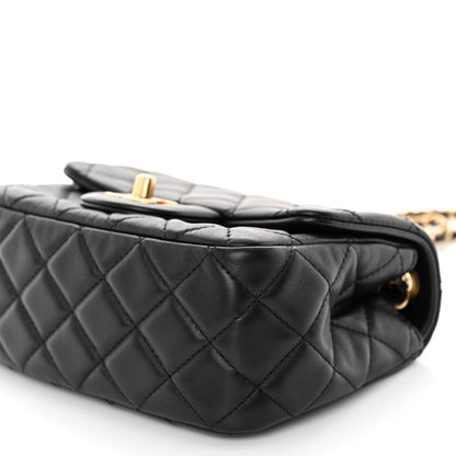 Chanel Lambskin Quilted Mini Pearl Crush Flap Black 10 of 11