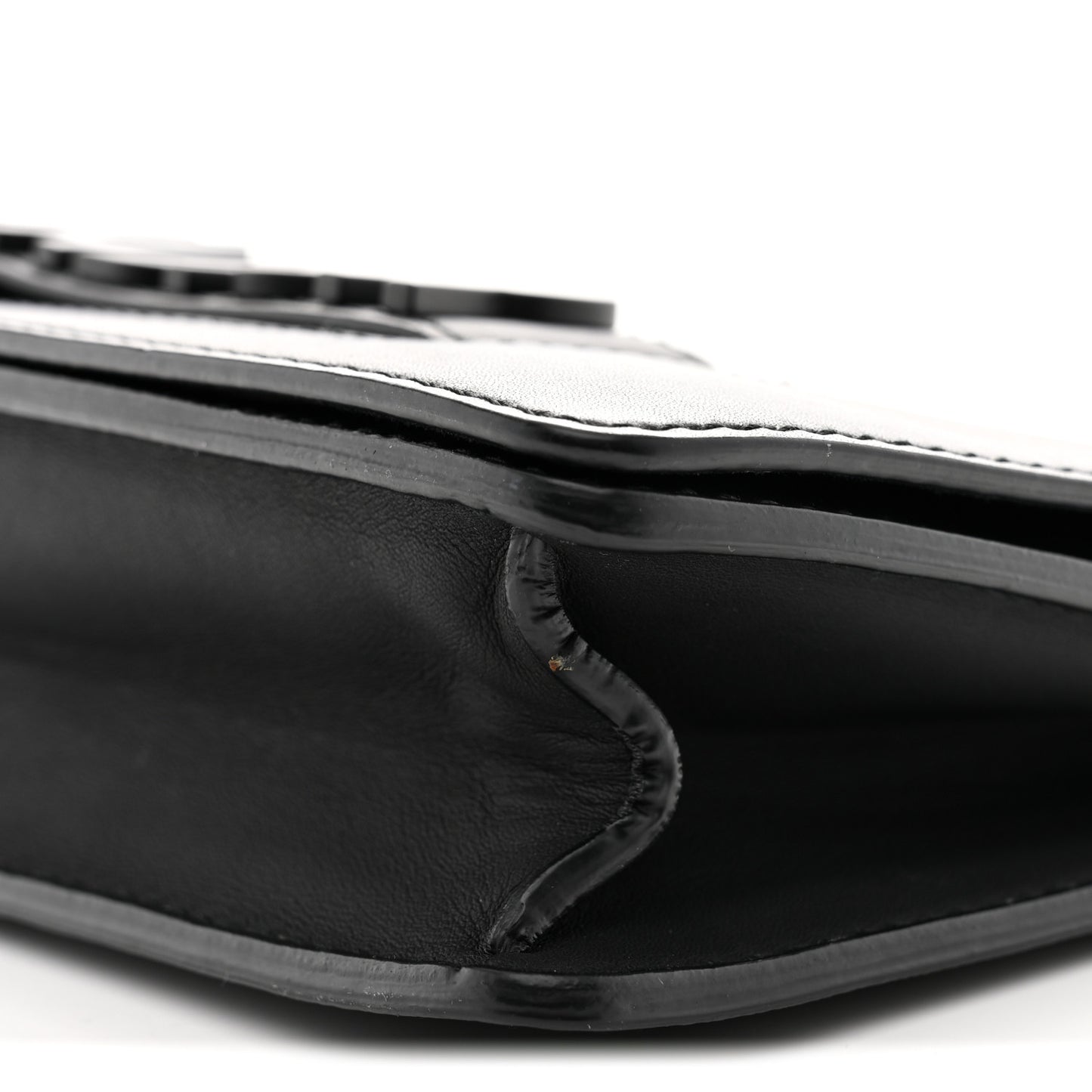 Ultra Matte Calfskin J'Adior Chain Flap Bag Black