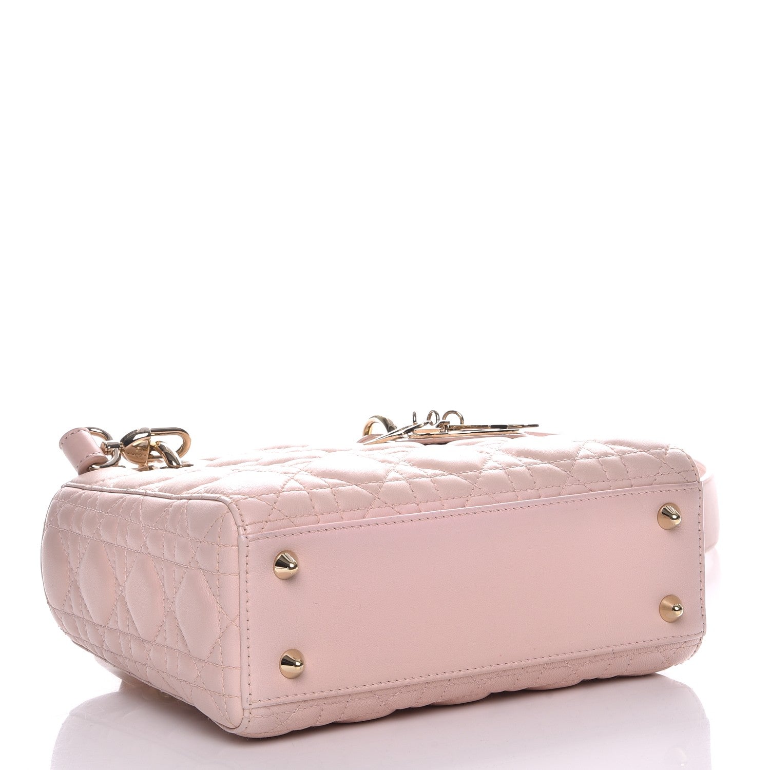 Christian Dior Lambskin Cannage Small Lucky Badges My Lady Dior Pink 5 of 11