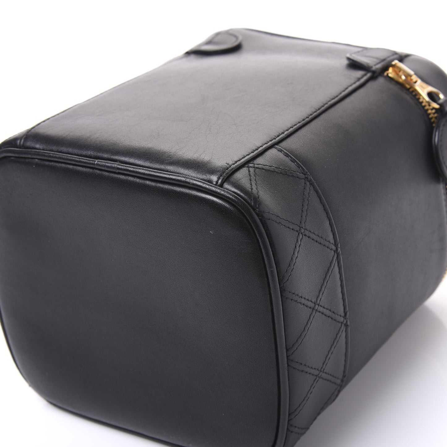 Lambskin Vanity Cosmetic Bag Black