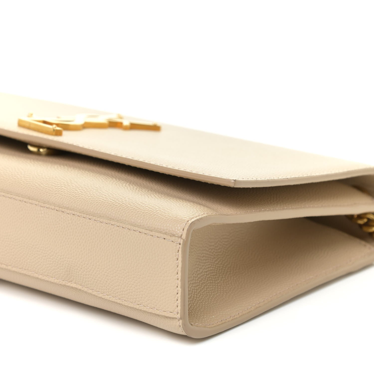Saint Laurent Grain De Poudre Medium Monogram Kate Satchel Nude Powder 6 of 12