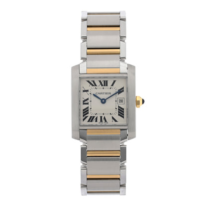 Cartier Stainless Steel 18K Yellow Gold 25mm Tank Francaise Quartz Watch 1 of 4