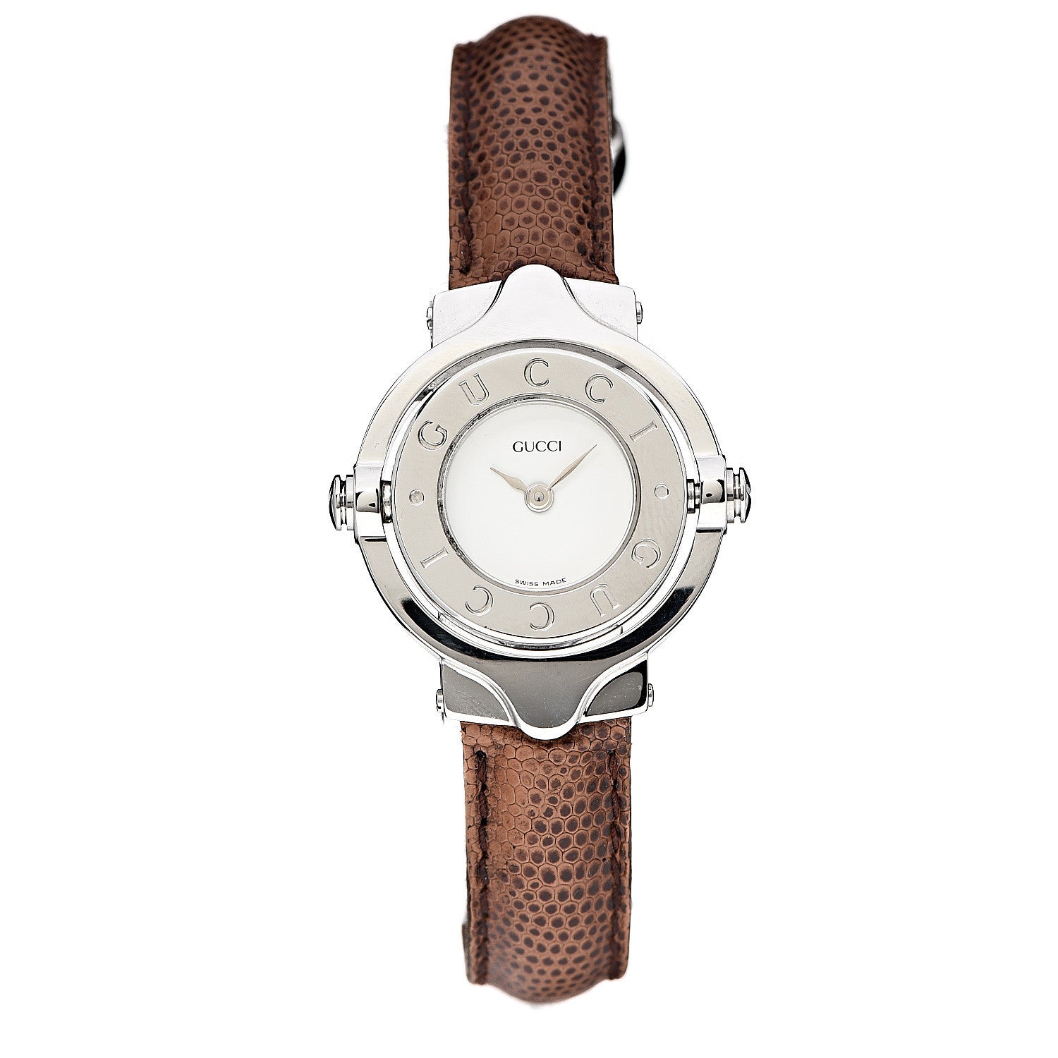 Gucci Stainless Steel Lizard 21mm Twirl Quartz Watch 1 of 6