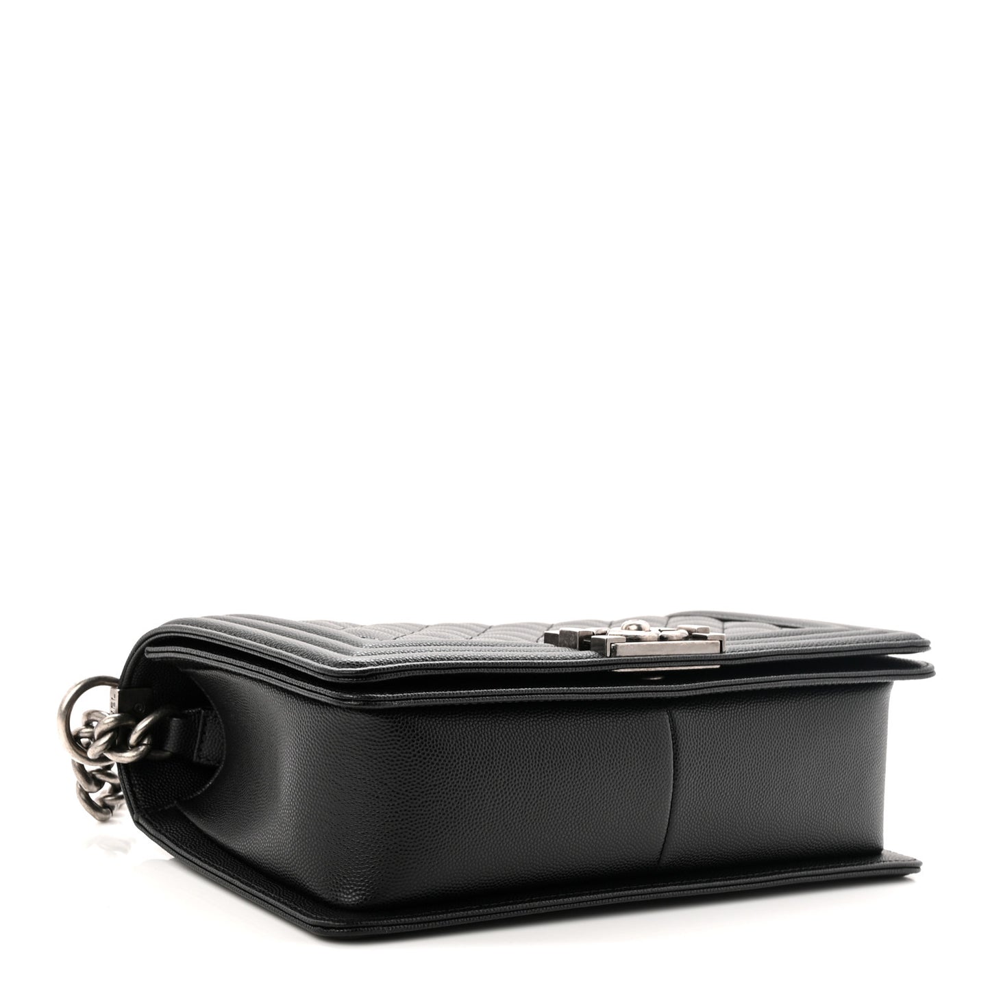 Caviar Quilted Medium Boy Flap Black