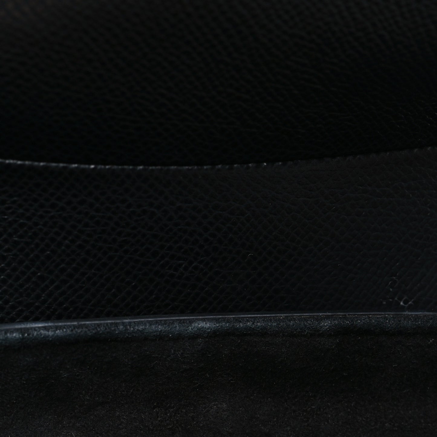 Grained Calfskin Saddle Bag Black