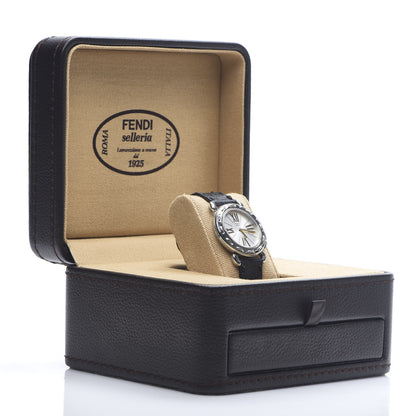 Fendi Stainless Steel Alligator 37mm 8100M Selleria Quartz Watch Black 5 of 5