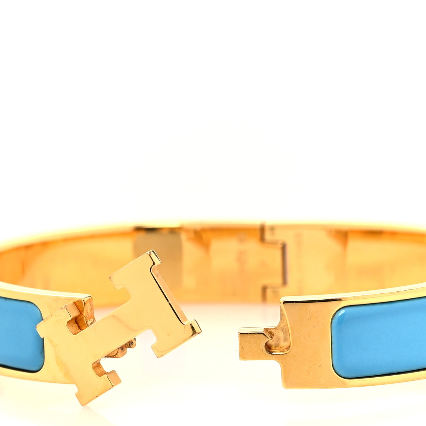 Enamel Narrow Clic Clac H Bracelet PM Bleu Azure
