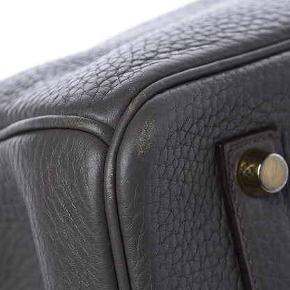 Hermes Taurillon Clemence Birkin 35 Etain 39 of 41