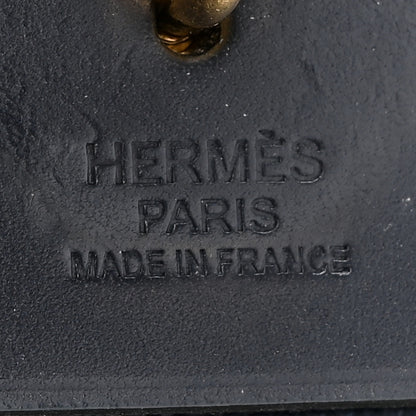 Hermes Military Toile Vache Hunter Herbag Zip Retourne 31 PM Bleu Marine Black 8 of 15