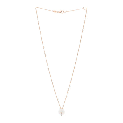 Roberto Coin 18K Rose Gold Diamond White Nephrite Disc Pendant Necklace 3 of 4