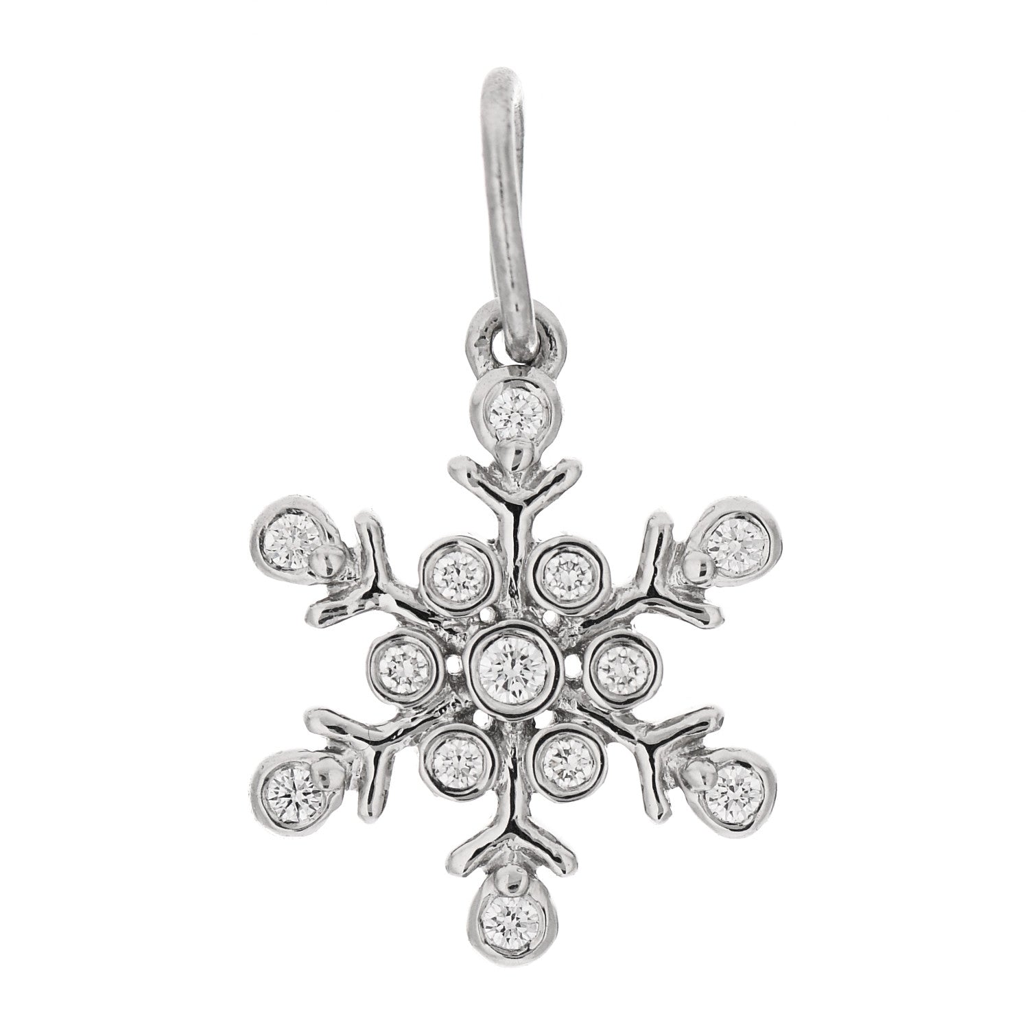 Tiffany Platinum Diamond Snowflake Charm 1 of 4