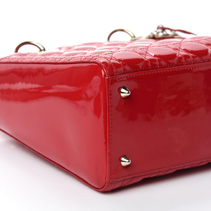 Christian Dior Patent Cannage Medium Lady Dior Red 7 of 11