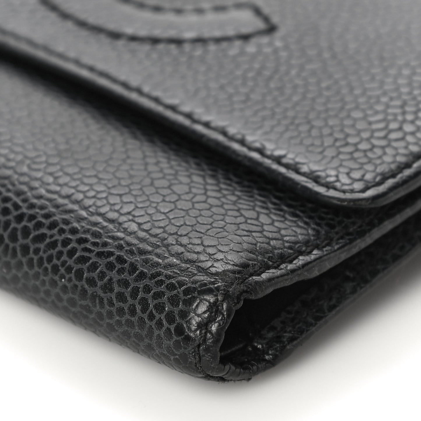 Caviar Timeless CC Compact Wallet Black