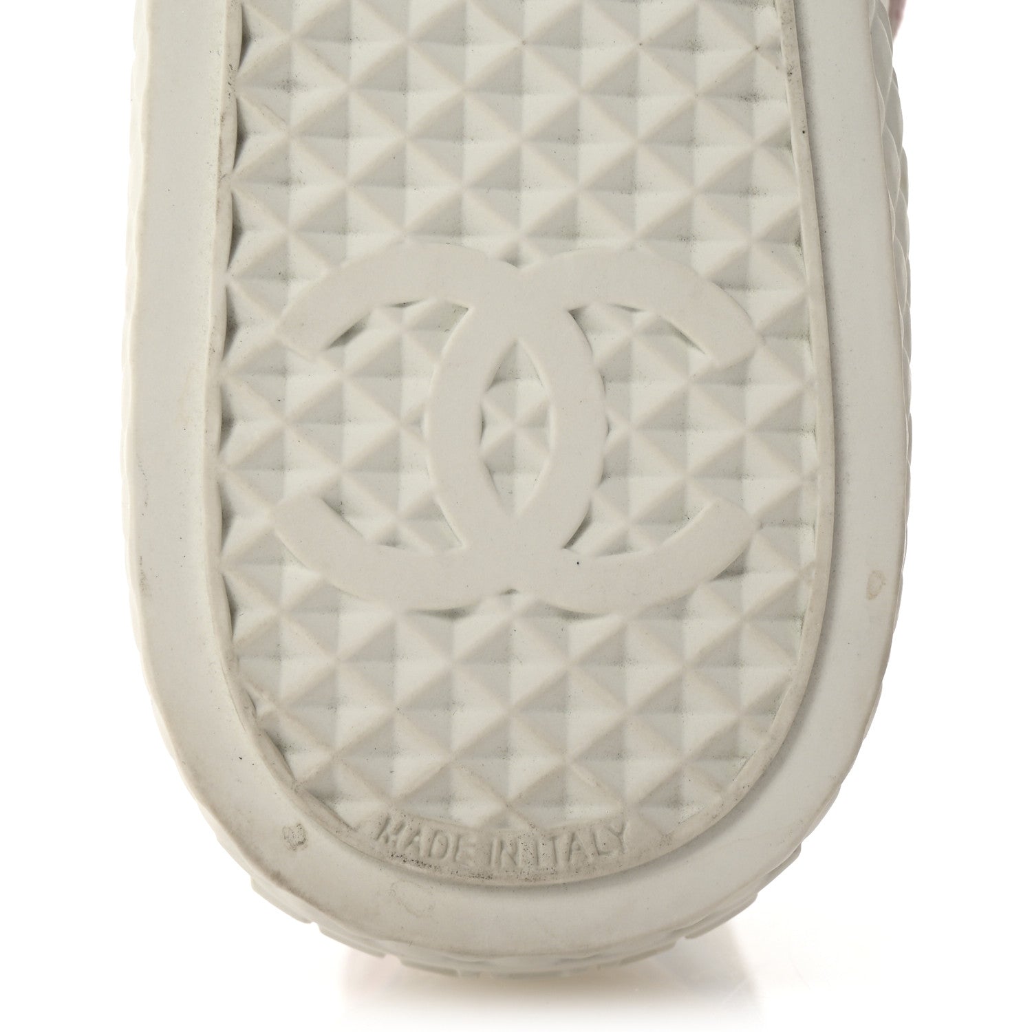 Chanel Printed Fabric Quilted High Top Sneakers 37 Green Pink Blue White 7 of 10