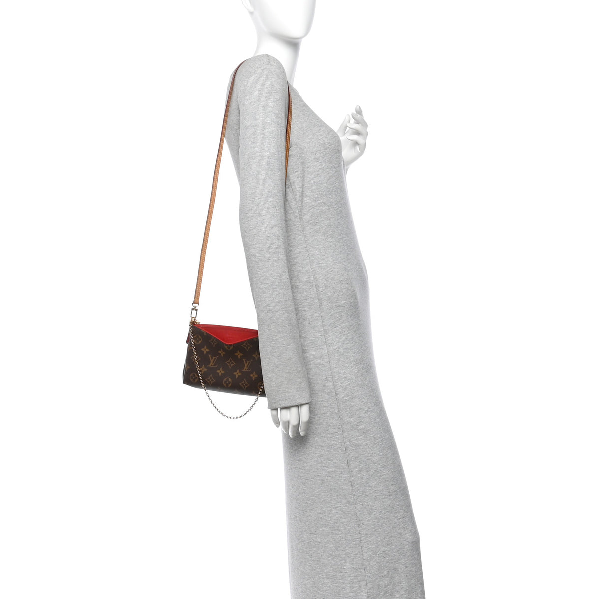 Monogram Pallas Clutch Cherry