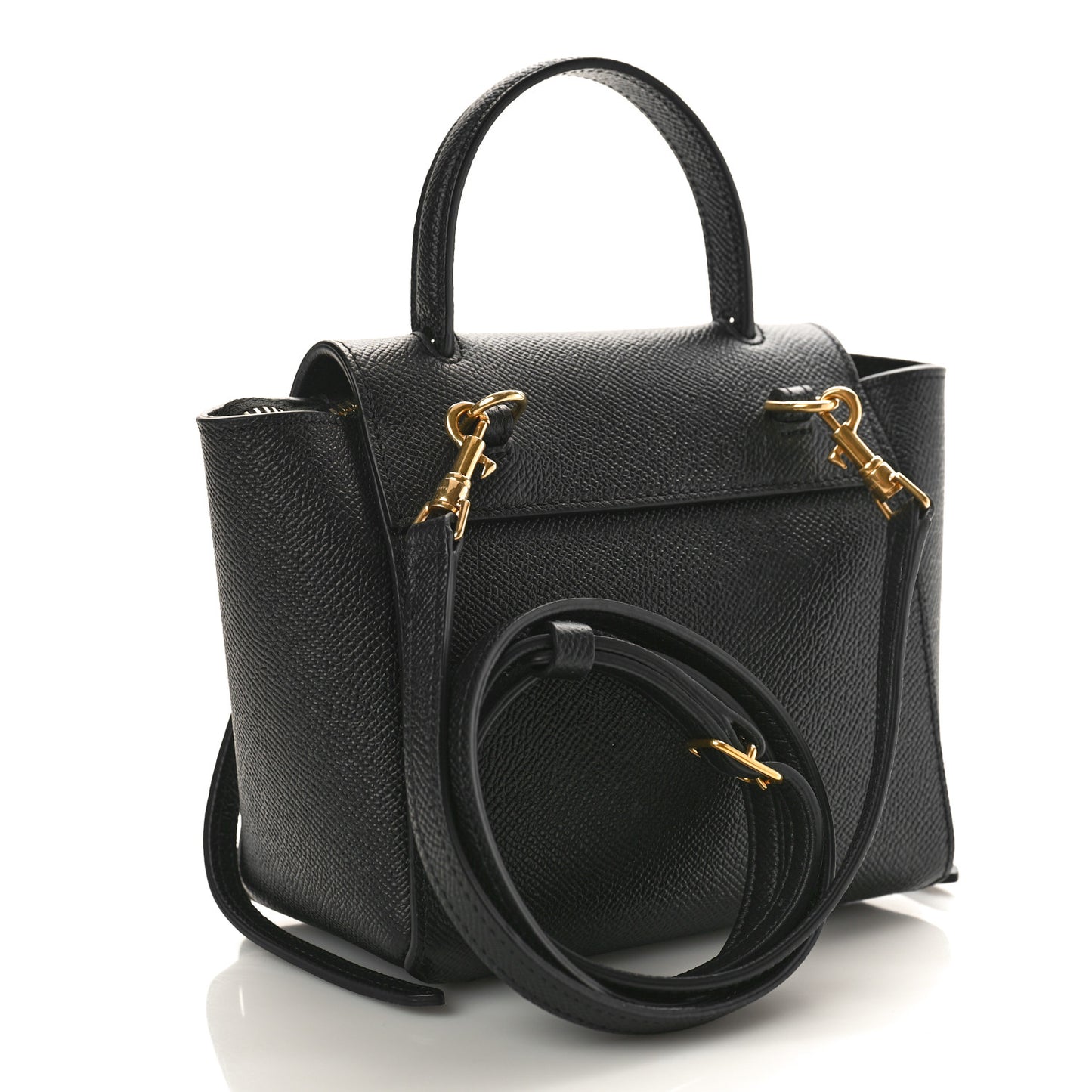 Grained Calfskin Pico Belt Bag Black