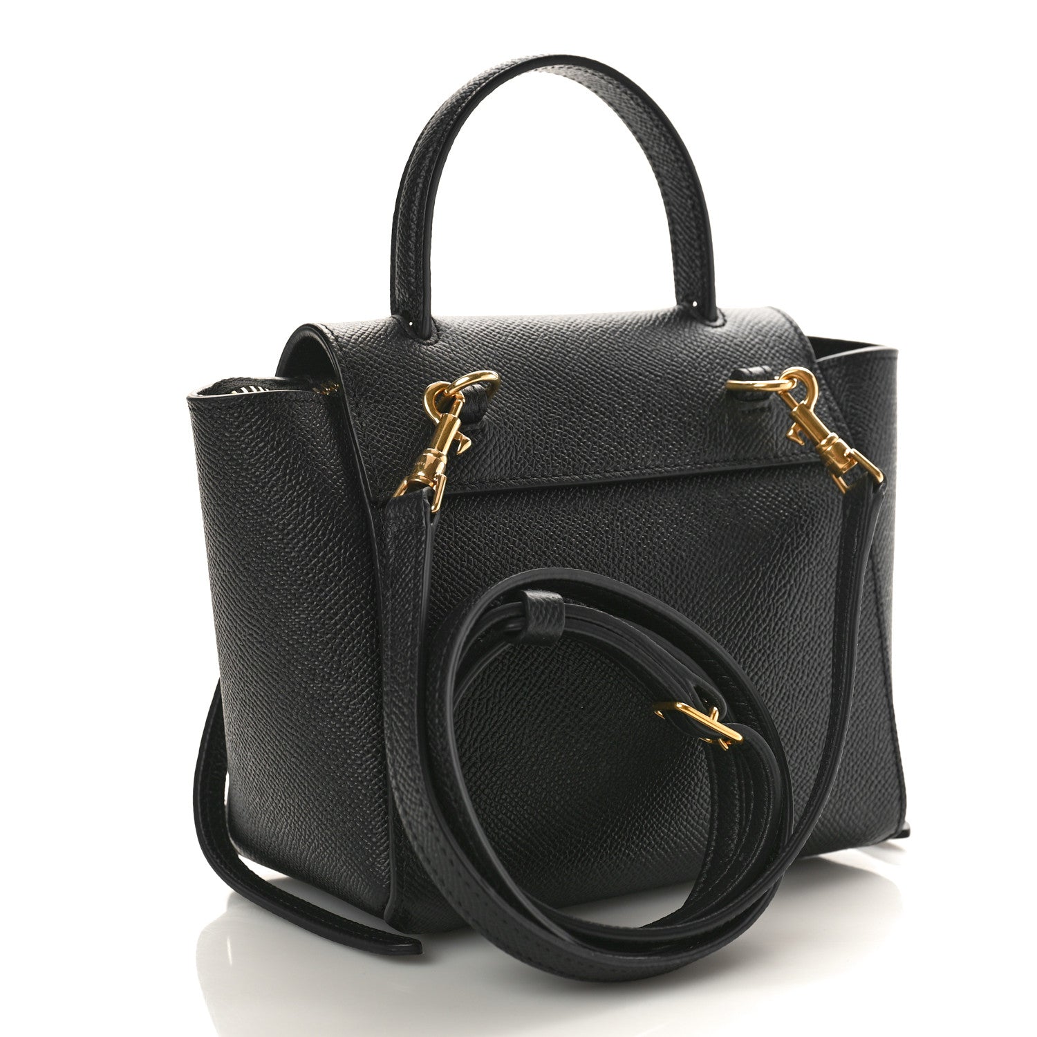 Celine Grained Calfskin Pico Belt Bag Black 3 of 8