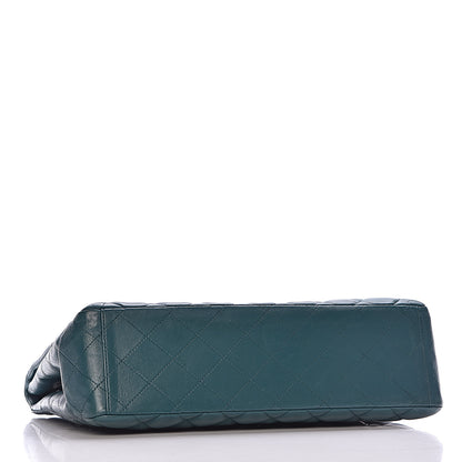 Chanel Lambskin Quilted Maxi Single Flap Turquoise 4 of 18