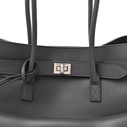Balenciaga Smooth Calfskin Medium Bel Air Carry All Bag Grey 6 of 10