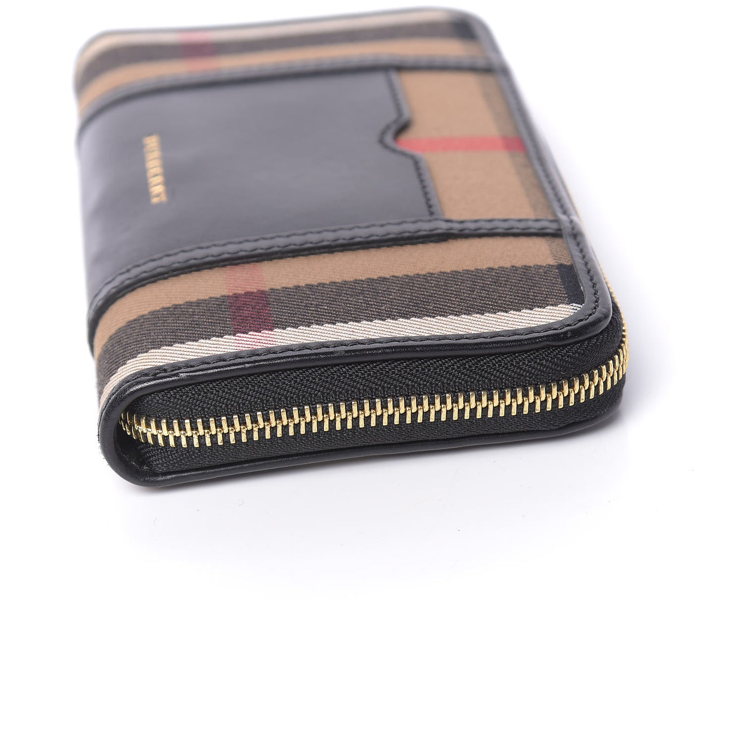 House Check Large Sartorial Ziggy Zip Around Wallet Black