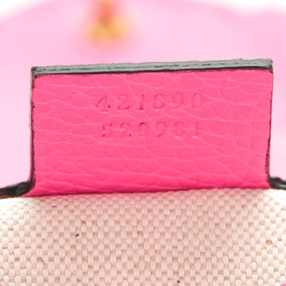 Gucci Calfskin Small GG Marmont Top Handle Bag Pink Tropical Flower 7 of 7