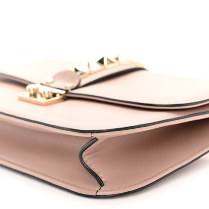 Valentino Garavani Vitello Medium Glam Lock Rockstud Flap Poudre 9 of 9