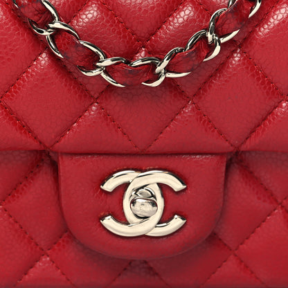Chanel Caviar Quilted Mini Rectangular Flap Red 8 of 12