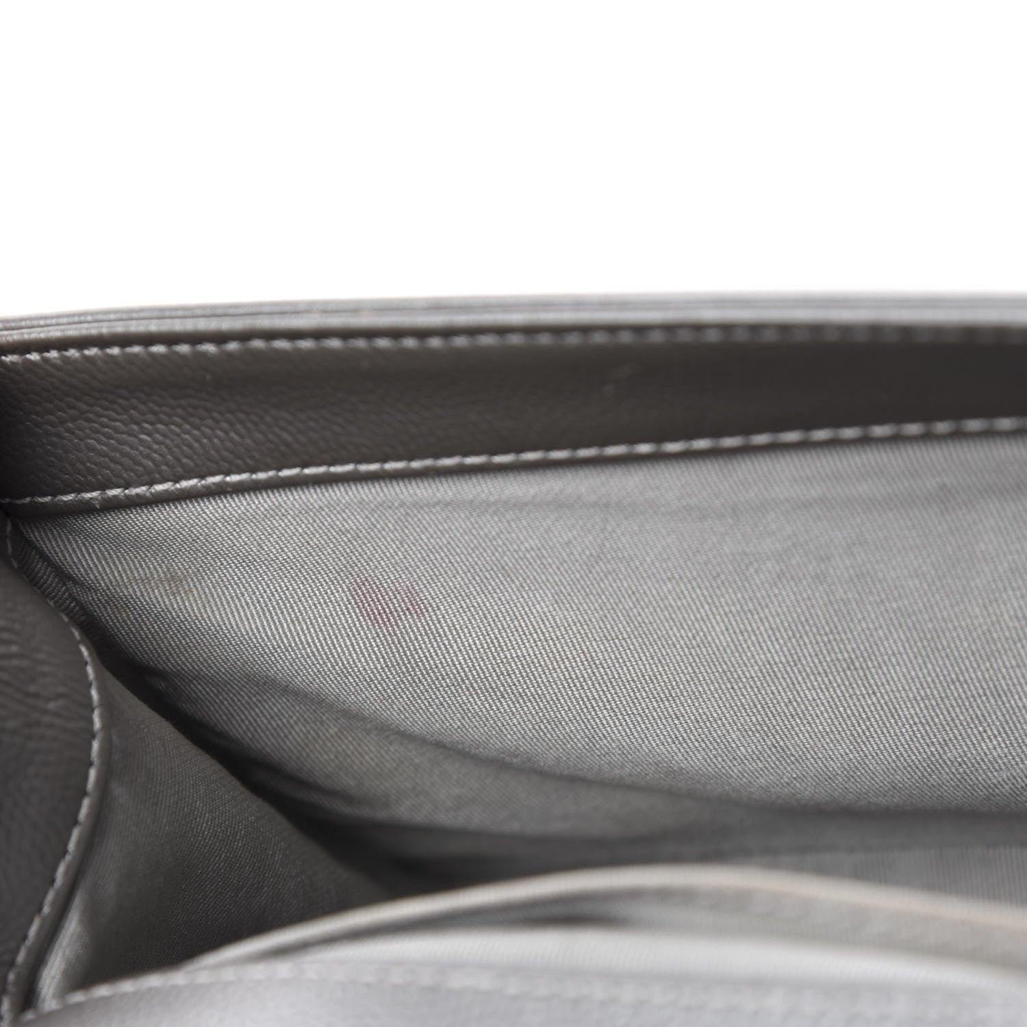 Chanel Metallic Caviar Quilted Medium Boy Flap Silver 9 of 14