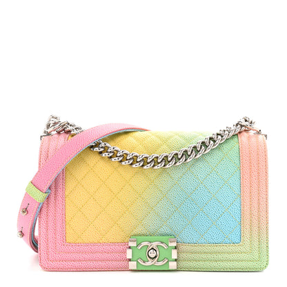 Chanel Caviar Quilted Medium Cuba Rainbow Boy Flap Multicolor 1 of 12