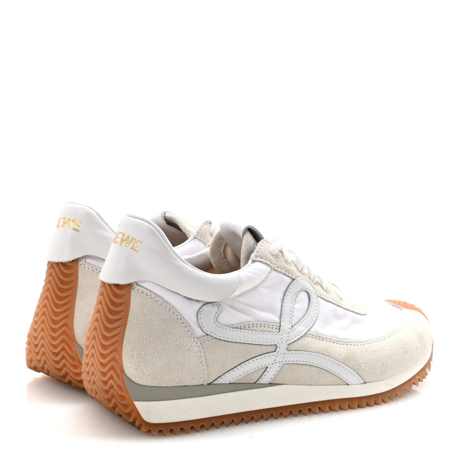 Loewe Nylon Suede Flow Retro Runner Sneakers 37 White 5 of 10