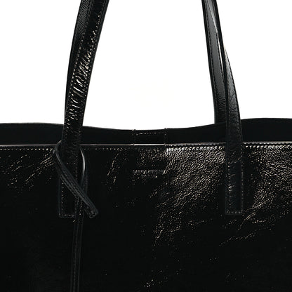 Saint Laurent Textured Patent Large Shopping Tote Black 9 of 11