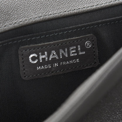 Chanel Caviar Quilted Medium Boy Flap Grey 8 of 10