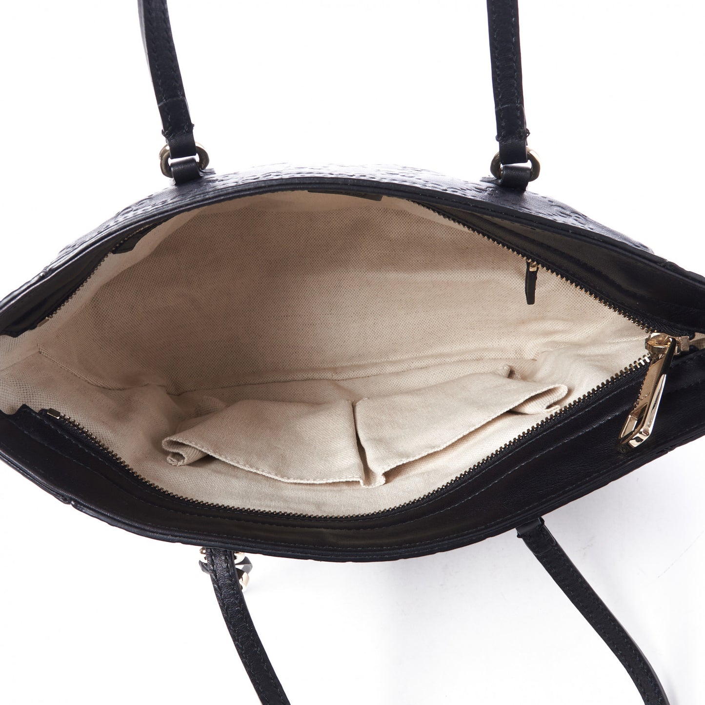 Guccissima Small Bree Zippered Tote Black